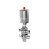 pneumatic double seat shutoff valve