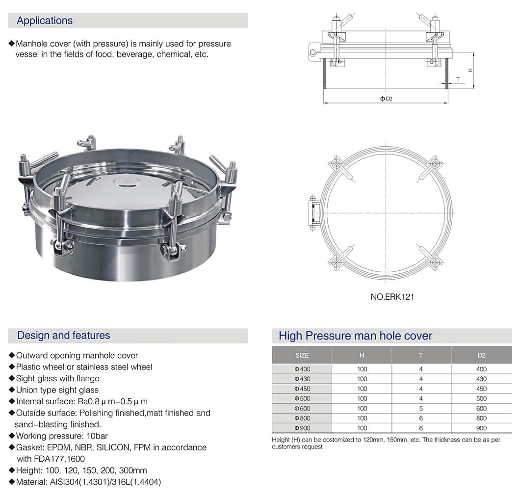 Stainless Steel Round Tank Manway 2